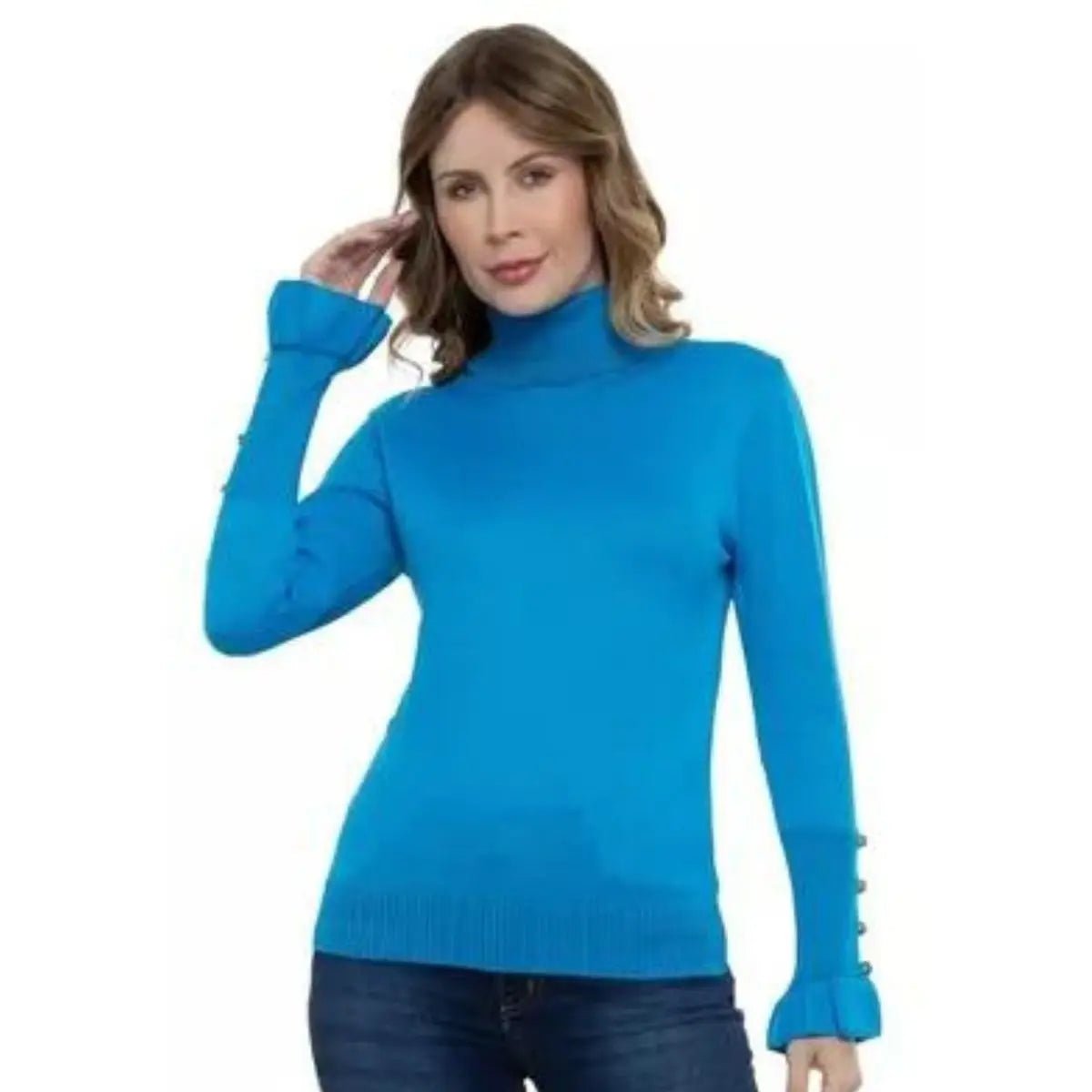 Blusa Tricot Manga Longa Cacharrel Botões Elegante Blogueira - Momobr