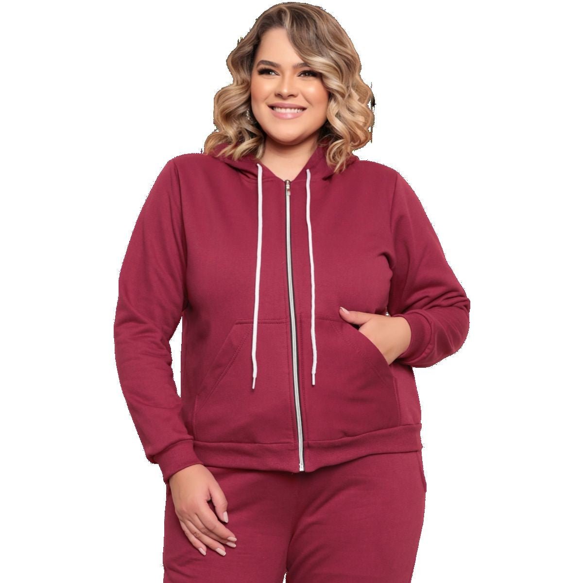 Moletom Grosso Plus Size com Capuz, Zíper e Bolsos | Tamanhos M ao G3 - Momobr