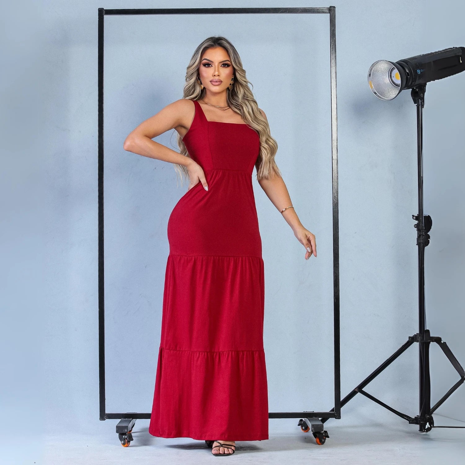 Vestido Feminino Longo 3 Marias Algodão – Moda Blogueira, Tendência Verão, Casual Chic e Confortável - Momobr